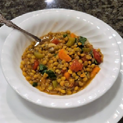 Bowl of lentil soup